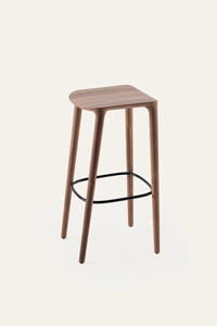 Barová židle Neva designová barová židle z masivu s čalouněným sedákem