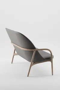 Pohovka Neva Soft high luxusní dvoumístná designová pohovka z masivního dřeva