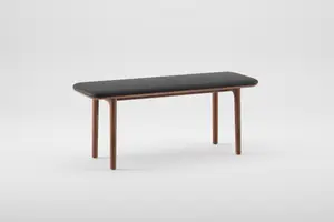 Lavice Neva designová lavice z masivu s čalouněným sedákem