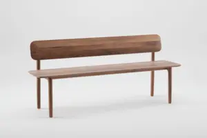 Lavice s opěrkou Neva moderní lavice z masivu s  opěrkou
