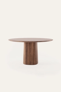 Stůl Column kulatý jídelní stůl s masivní centrální podnoží