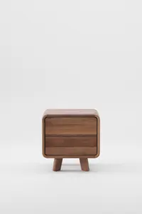 Noční stolek Neva dřevěný noční stolek se zaoblenými hranami