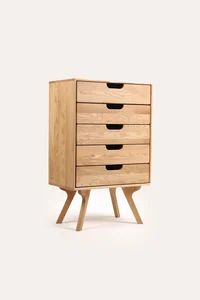 Komoda Amadeo vysoká zásuvková komoda z masivu
