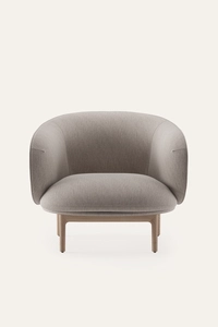 Křeslo Mela Lounge designové čalouněné křeslo z masivního dřeva