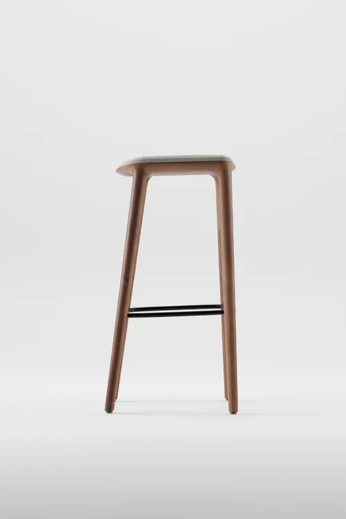 Barová židle Neva designová barová židle z masivu s čalouněným sedákem