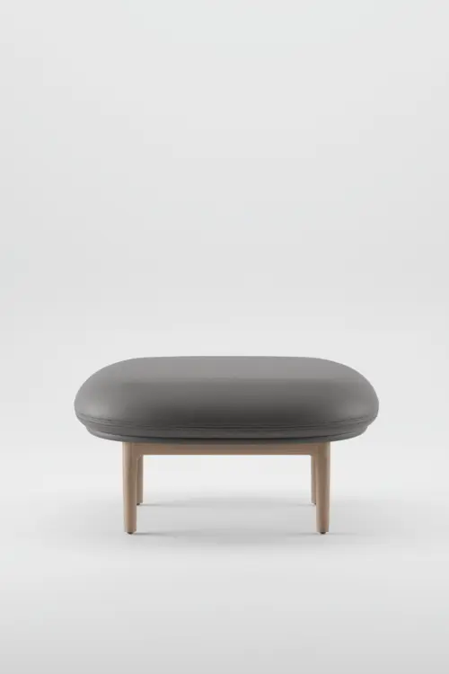 Taburet Mela designový čalouněný taburet z masivu