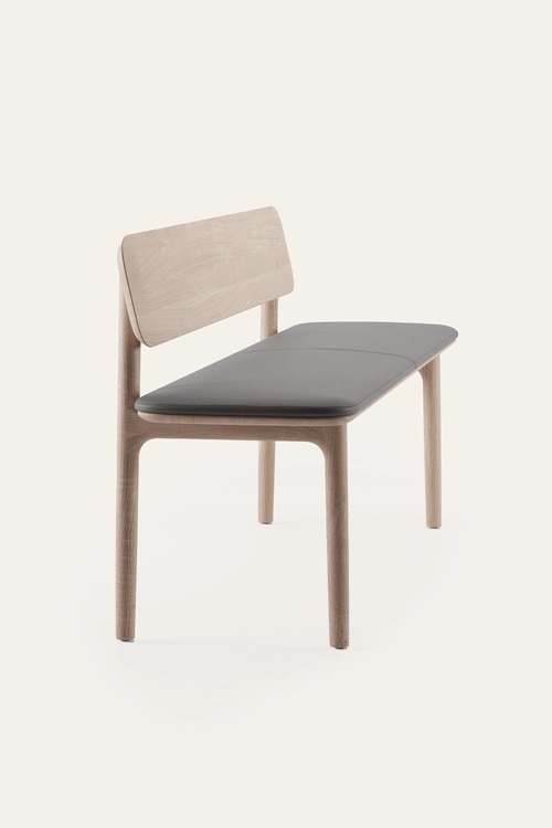 Lavice s opěrkou Neva moderní lavice z masivu s  opěrkou