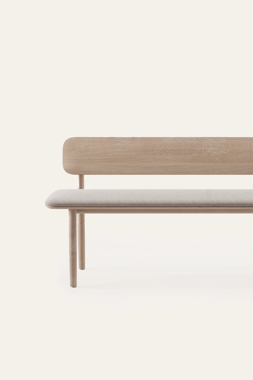 Lavice s opěrkou Neva moderní lavice z masivu s  opěrkou