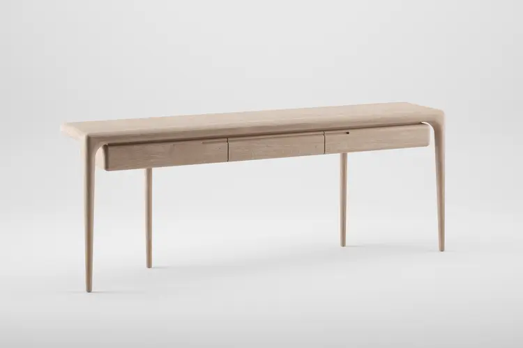 Stolek Latus elegantní konzolový stolek z dubového masivu se zásuvkami