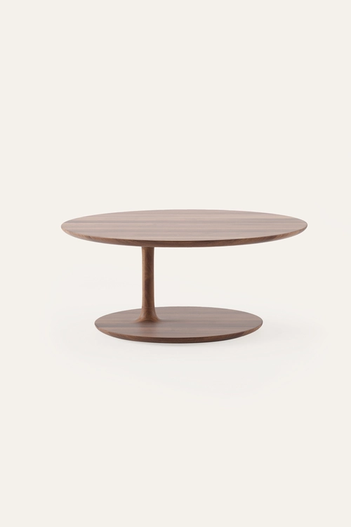 Konferenční stolek Bloop kulatý designový odkládací stolek z masivního dřeva