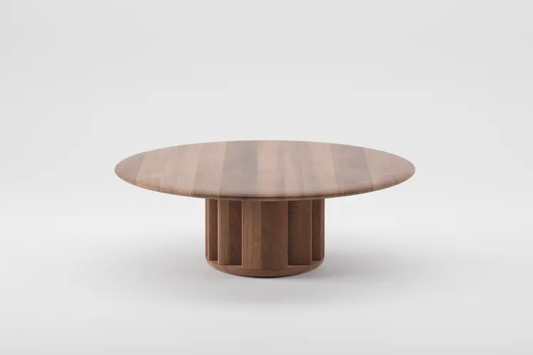 Konferenční stolek Grid kulatý konferenční stolek  s výraznou podstavou