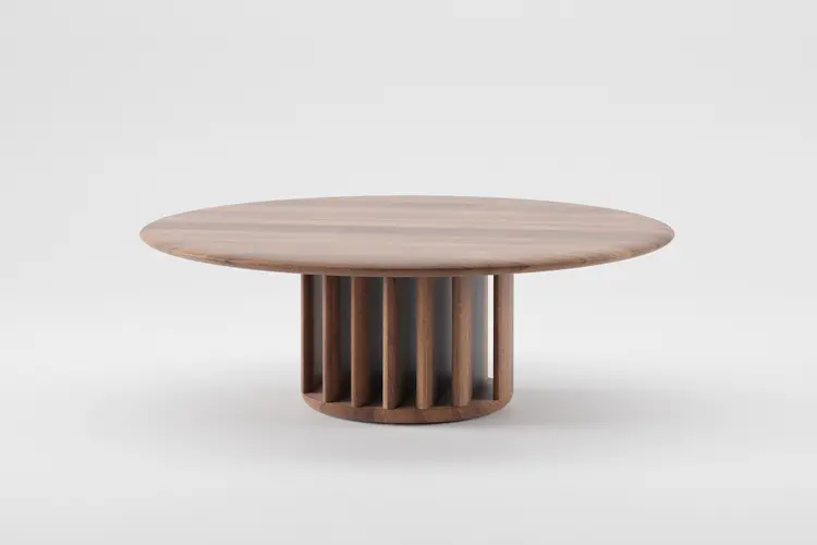 Konferenční stolek Grid kulatý konferenční stolek  s výraznou podstavou