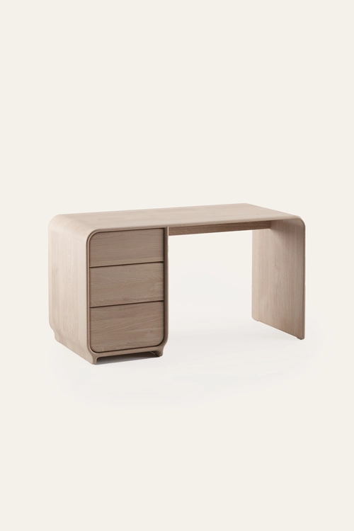 Psací stůl Eny designový psací stůl z masivního dřeva se zásuvkami