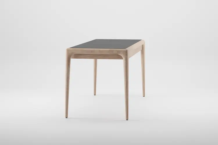 Psací stůl Latus Leather psací stůl z masivního dřeva s koženou pracovní deskou