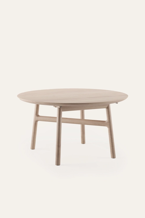 Rozkládací stůl Dash kulatý rozkládací jídelní stůl z masivního dřeva