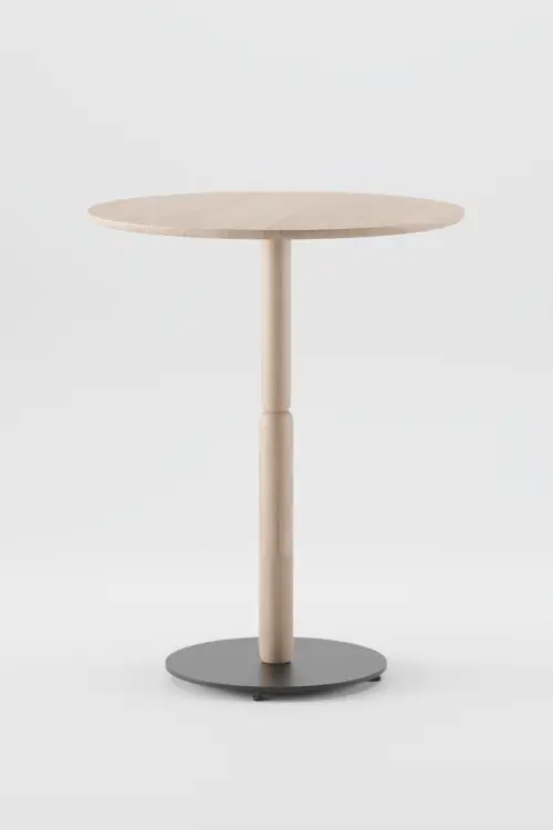 Stůl Bistro kulatý bistro stůl s masivní dřevěnou nohou