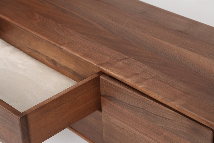 TV stolek Linea designový TV lowboard z masivního dřeva