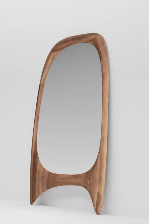 Zrcadlo Monument s nožičkami nástěnné zrcadlo s masivním dřevěným rámem