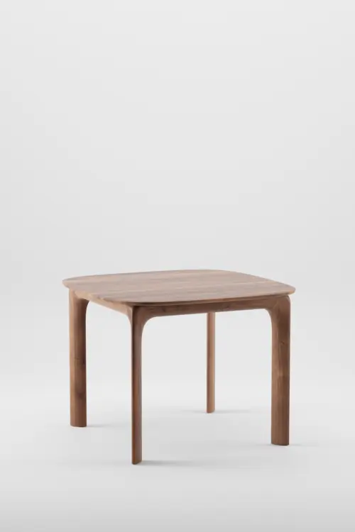 Čtvercový stůl Fin minimalistický rozkládací jídelní stůl z masivu