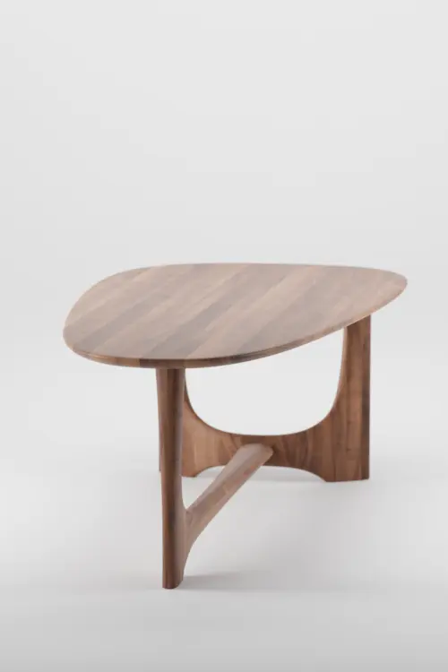 Stůl Oskar oválný jídelní stůl z masivu s designovou podnoží