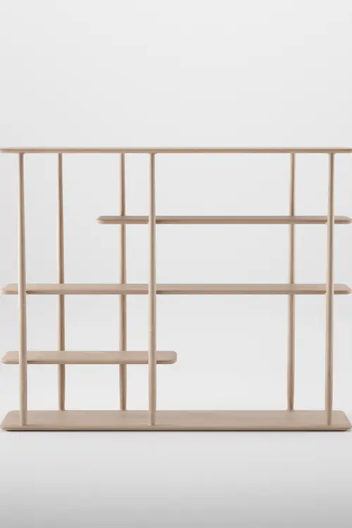 Regal Nila minimalistický dřevěný regál z masivu