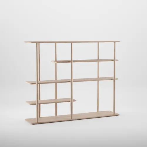 Regal Nila minimalistický dřevěný regál z masivu