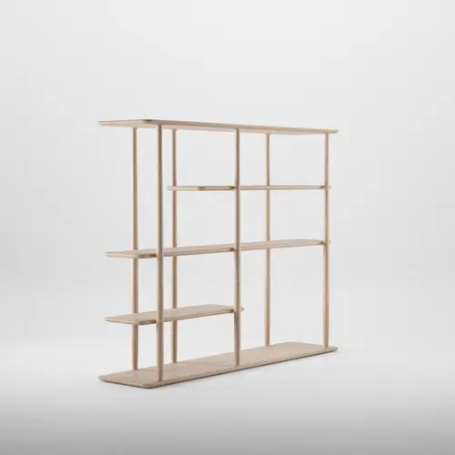Regal Nila minimalistický dřevěný regál z masivu