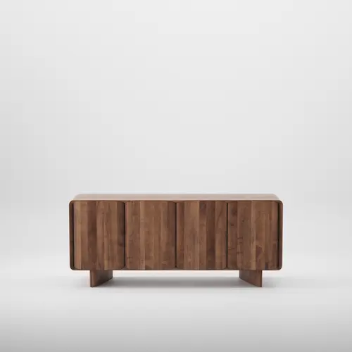 Komoda Bloop designová komoda z masivního dřeva se zaoblenými dvířky