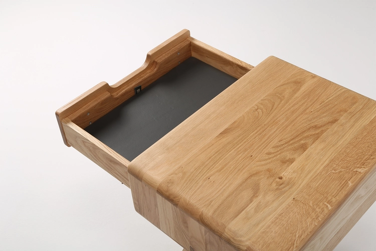 Noční stolek Naim minimalistický dřevěný noční stolek
