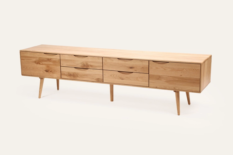 TV stolek Primo Bassa 1800 prodloužený masivní lowboard pro moderní interiéry