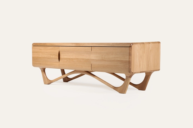 TV stolek Antoni 1600 luxusní dřevěný TV lowboard