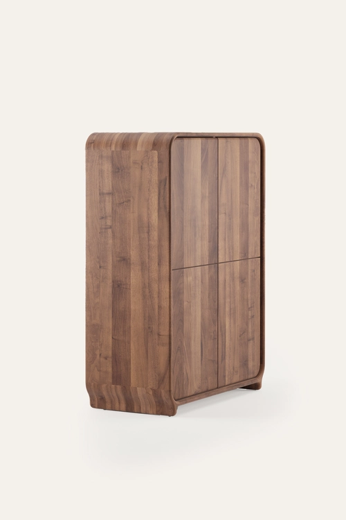 Skříň Eny designová vysoká skřín se zaoblenými hranami