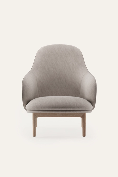 Křeslo Mela Lounge High luxusní čalouněné křeslo z masivu