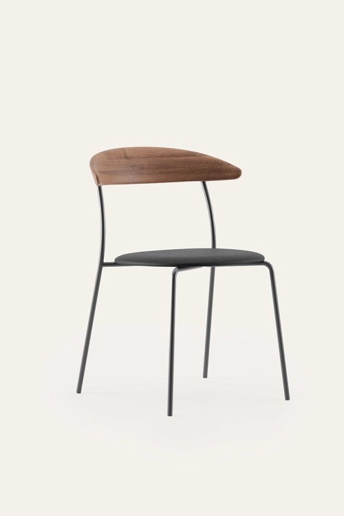 Židle Kinu dřevěná jídelní židle s kovovým rámem