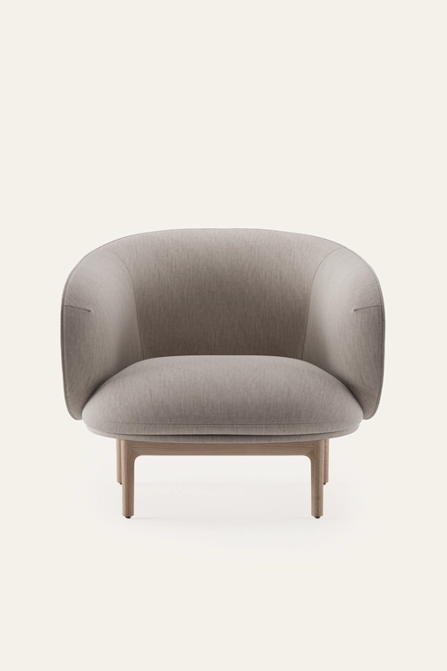 Křeslo Mela Lounge designové čalouněné křeslo z masivního dřeva