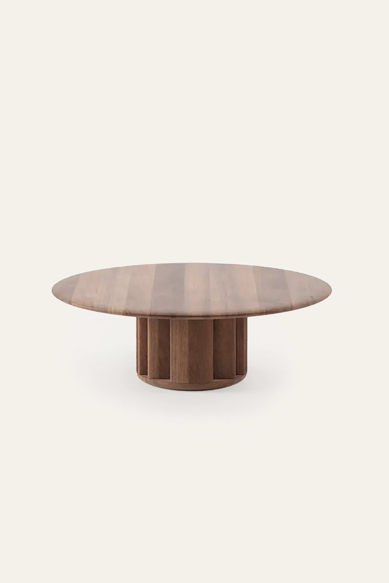 Konferenční stolek Grid kulatý konferenční stolek  s výraznou podstavou