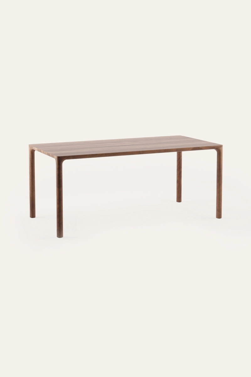 Stůl Jean minimalistický masivní jídelní stůl s elegantně zaoblenými rohy