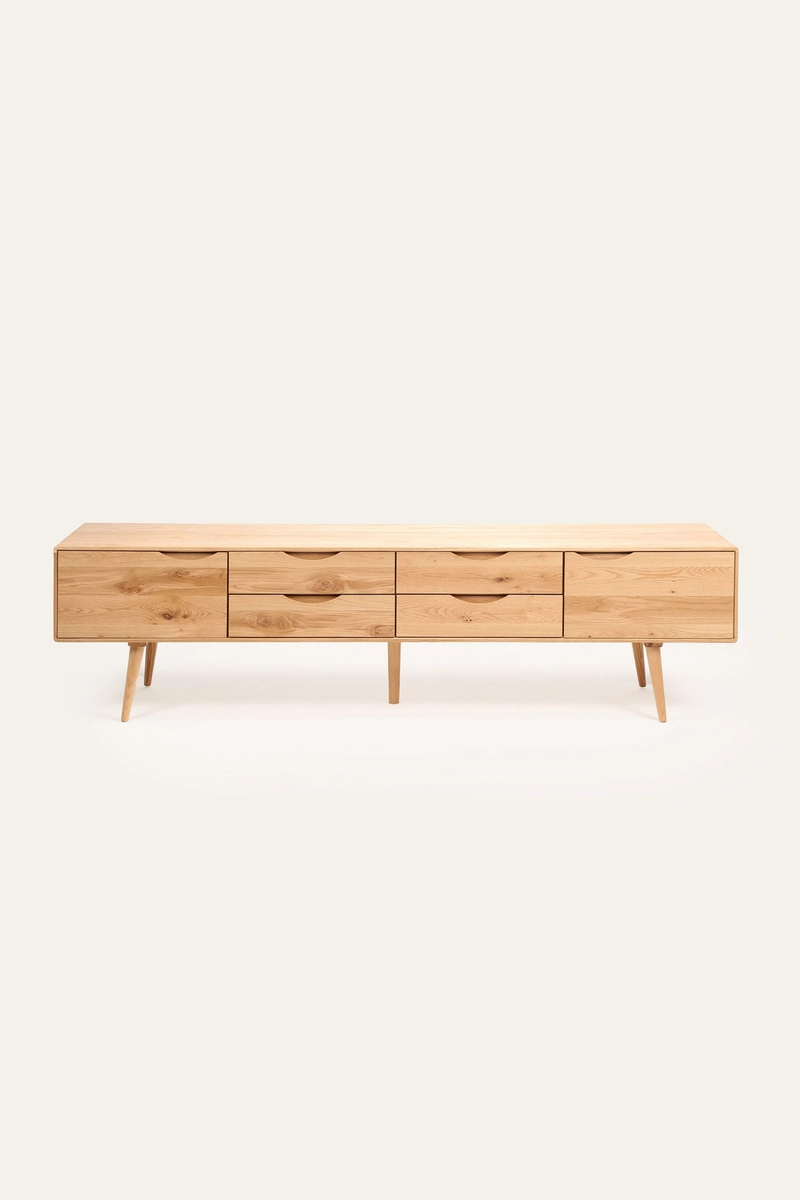 TV stolek Primo Bassa 1800 prodloužený masivní lowboard pro moderní interiéry